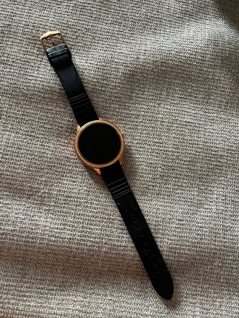Fossil Smartwatch in Black and Gold with Digital Display